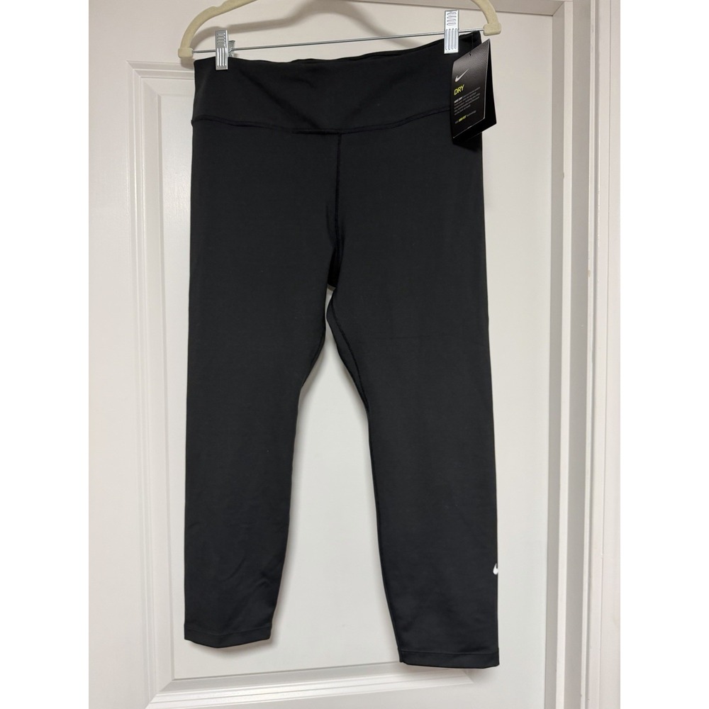 Nike One Women's Mid-Rise Crop Training Tights, Black, Size XL, New